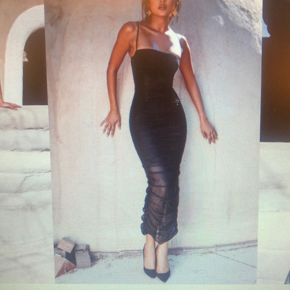 House of CB Mesh Fornarina Dress - Black - XS